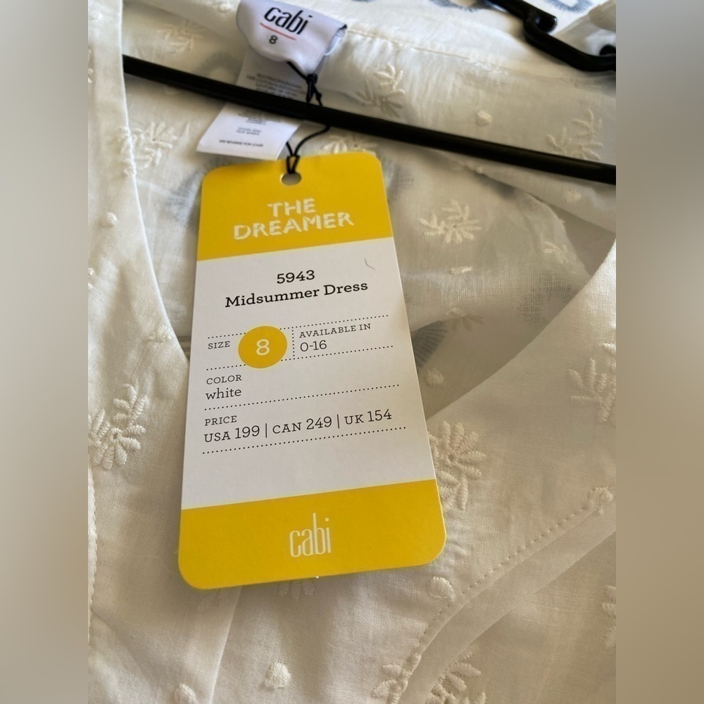 Cabi 8 White Embroidered Button Down Midsummer Dress - Picture 10 of 12